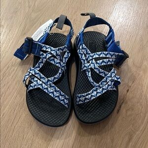 Kids Chaco Blue and Black Adjustable Sandals
